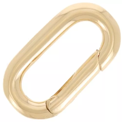 Cierre de mosquetón ovalado 17x9 mm - Chapado en oro de 3 micras x1