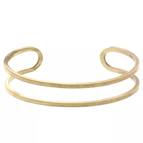 Pulsera brazalete de alambre decorativo 11x150 mm - Latón sin tratar x1