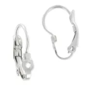 Ganchos cerrados con un agujero 16 mm plateado x2