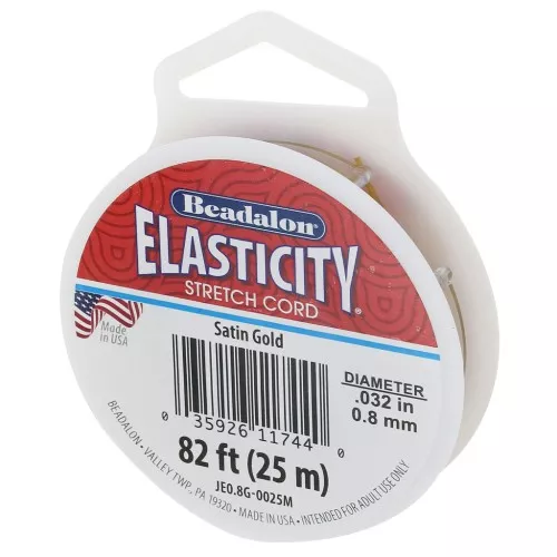 Elasticidad 0,8 mm - Dorado satinado x25m