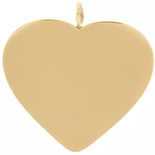 Colgantes corazón 19,5x19 mm - Acero inoxidable 316L dorado x2