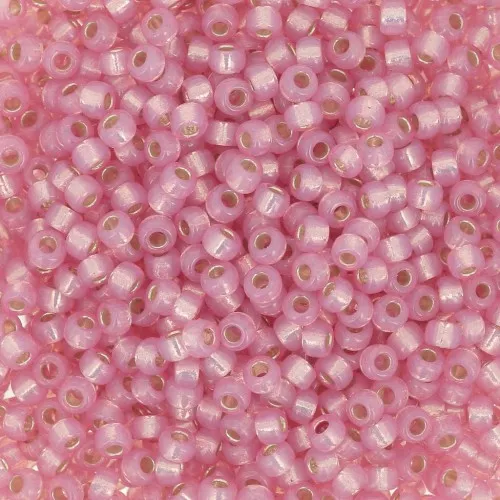 Rocalla Miyuki Duracoat 11/0 4237 - Dyed Pink Silver Lined x8g