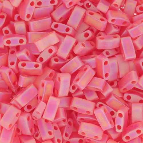 Media Tila Miyuki 5x2.3x1.9mm HTL-140FR - Transparente Rojo Naranja AB Mat x10g