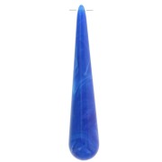 Colgante en forma de pera de resina opaca 61x12 mm - Azul real jaspeado x1|raw }}