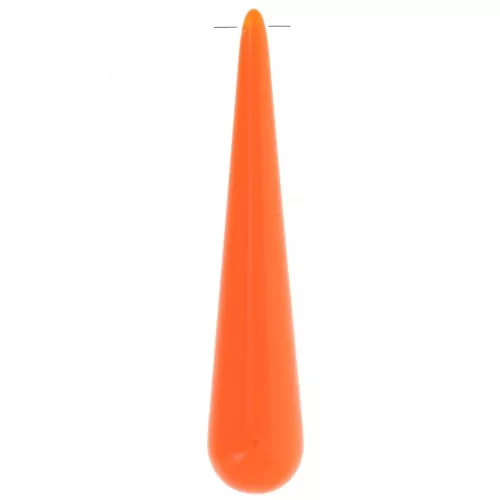 Colgante en forma de pera de resina opaca 61x12 mm - Naranja coral x1