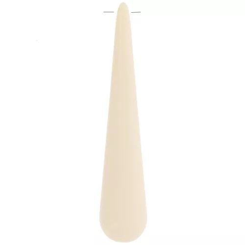 Colgante en forma de pera de resina opaca 61x12 mm - Crudo x1