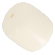 Cuentas de tubo de resina opaca 12x11 mm - Crudo x6