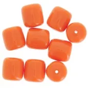 Cuentas de tubo de resina opaca 12x11 mm - Naranja coral x6