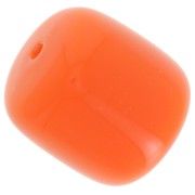 Cuentas de tubo de resina opaca 12x11 mm - Naranja coral x6
