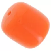 Cuentas de tubo de resina opaca 12x11 mm - Naranja coral x6