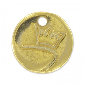 Dije personalizado redondo 10 mm dorado x1000