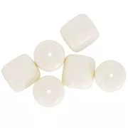 Cuentas de tubo de resina opaca 16x14 mm - Crudo x4