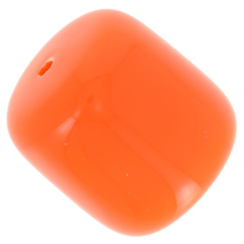 Cuentas de tubo de resina opaca 16x14 mm - Naranja coral x4