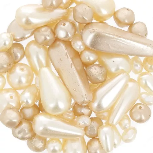 Surtido de perlas de bohemia nacaradas - Crema 1 x50g