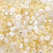 Cuentas de Rocalla Preciosa 8/0 3 mm - Mezcla de blanco y crema x 20 g