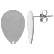 Pendientes con agujero 17,5x12 mm - acero inoxidable 304 x2|raw }}