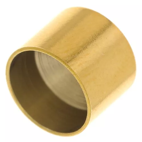 Tapones de extremo de tubo de acabado para cordón de 8 mm - acero inoxidable 303 dorado x4
