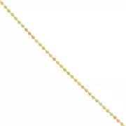 Cadena de eslabones esféricos de 3 mm - Acero inoxidable 304 Dorado x50cm