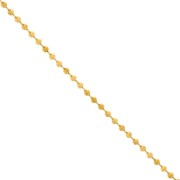Cadena de eslabones esféricos de 4 mm - Acero inoxidable 304 Dorado x50cm|raw }}