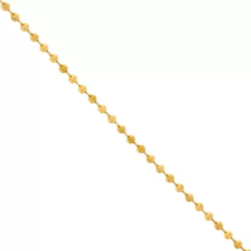 Cadena de eslabones esféricos de 4 mm - Acero inoxidable 304 Dorado x50cm