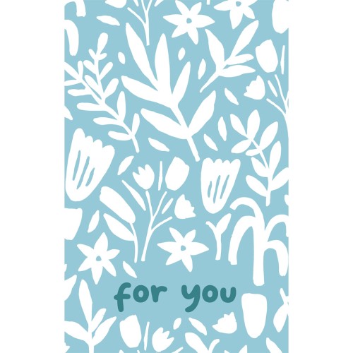 Tarjetas de joyería - Tarjetas de agradecimiento - Para usted - Azul claro - Blanco x10