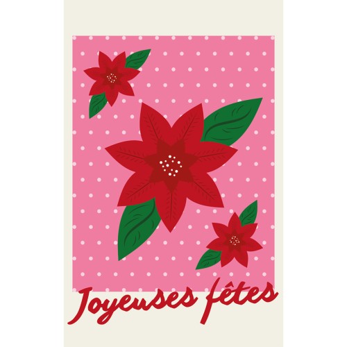 Tarjetas de joyería - Tarjetas de agradecimiento - Felices Fiestas - Rosa - Rojo x10