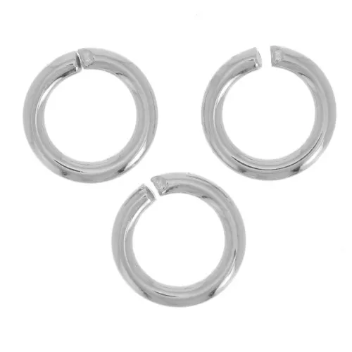 Anillas abiertas 6x1 mm Plateado x50