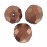 Facetadas 8 mm Light Copper Mat x20
