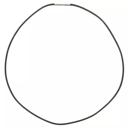 Gargantilla de algodón encerado de 1,8 mm con cierre de acero inoxidable 304 - Negra x40cm