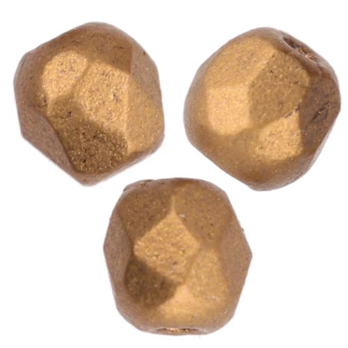 Facetadas 3 mm Brass Gold x50