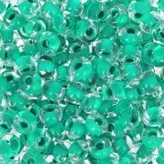 Preciosa Cuentas de rocalla 6/0 4 mm - Terra Intensive - Sea Green Lined x20g