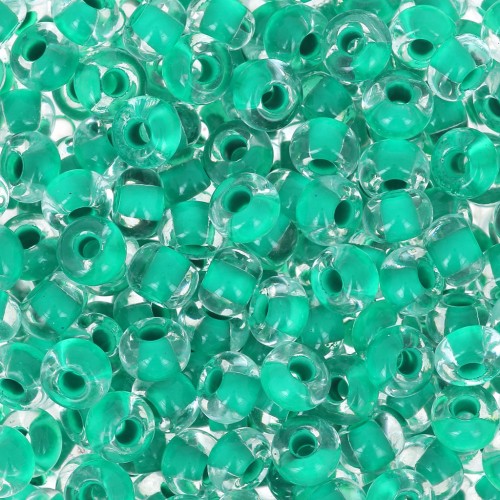 Cuentas de Rocalla Preciosa 6/0 4 mm - Terra Intensive - Sea Green Lined x20 g
