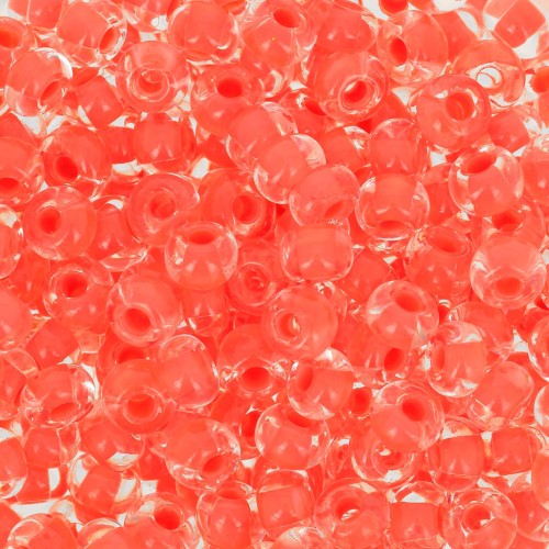 Cuentas de Rocalla Preciosa 6/0 4 mm - Terra Intensive - Naranja con rayas x 20 g