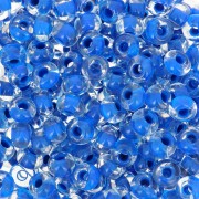 Cuentas de Rocalla Preciosa 6/0, 4 mm - Terra Intensive - Blue Lined, 20 g