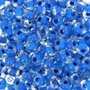 Cuentas de Rocalla Preciosa 6/0, 4 mm - Terra Intensive - Blue Lined, 20 g