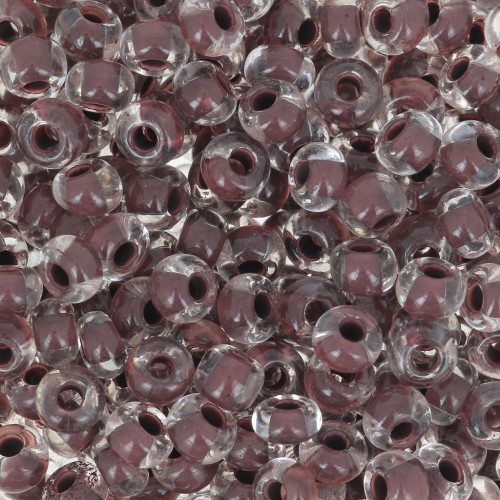 Cuentas de Rocalla Preciosa 6/0 4 mm - Terra Intensive - Marrón chocolate con ribete x 20 g