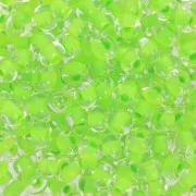 Cuentas de Rocalla Preciosa 6/0, 4 mm - Terra Intensive - Verde lima rayado x 20 g