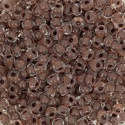 Cuentas de Rocalla Preciosa 8/0 3 mm - Terra Intensive - Marrón chocolate con ribete x20 g