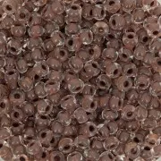 Cuentas de Rocalla Preciosa 8/0 3 mm - Terra Intensive - Marrón chocolate con ribete x20 g