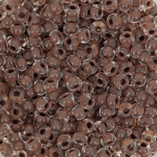 Cuentas de Rocalla Preciosa 8/0 3 mm - Terra Intensive - Marrón chocolate con ribete x20 g