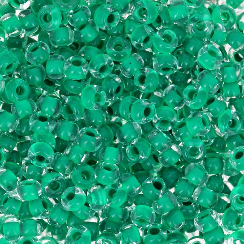 Cuentas de Rocalla Preciosa 8/0 de 3 mm - Terra Intensive - Sea Green Lined x20 g