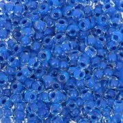 Cuentas de Rocalla Preciosa 8/0, 3 mm - Terra Intensive - Blue Lined, 20 g