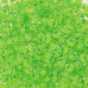 Cuentas de Rocalla Preciosa 8/0 3 mm - Terra Intensive - Verde lima con rayas x20 g