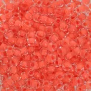 Cuentas de Rocalla Preciosa 8/0, 3 mm - Terra Intensive - Naranja con ribete x 20 g