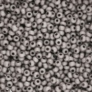 Cuentas de Rocalla Preciosa 11/0 de 2 mm - Solgel - Gris 3, teñidas en blanco tiza, 20 g