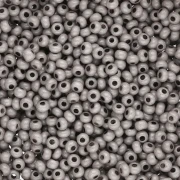 Cuentas de Rocalla Preciosa 11/0 de 2 mm - Solgel - Gris 3, teñidas en blanco tiza, 20 g