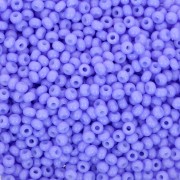 Cuentas de Rocalla Preciosa 11/0 de 2 mm - Solgel - Azul 3, teñidas en blanco tiza, 20 g
