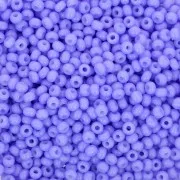 Cuentas de Rocalla Preciosa 11/0 de 2 mm - Solgel - Azul 3, teñidas en blanco tiza, 20 g