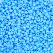 Cuentas Rocalla Preciosa 11/0 de 2 mm - Solgel - Azul claro 3, teñidas en blanco tiza, 20 g