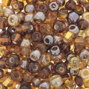 Cuentas de Rocalla Preciosa 6/0, 4 mm - Mezcla de topacio, 20 g